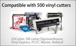 Compatible with more than 500 vinyl cutters