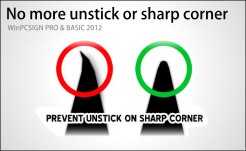 no more unstick or sharp corner