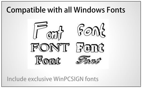 Compatible with all windows fonts